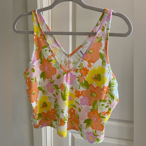 Abound 70s Floral Print Tank Top Crop Top NWOT 1X - Picture 3 of 6
